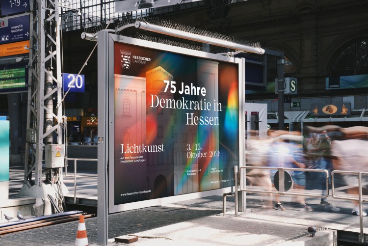 75 Jahre Demokratie Großplakat